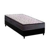Conjunto Box Solteiro: Colchão Espuma Ortobom D20 Physical Super Hiper Resistente 17 + Base Crc Suede Black (88x188)