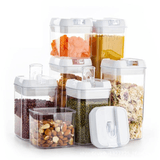Kit Potes Hermeticos Acrilico Com Vedação Porta Mentimentos