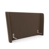 Cabeceira Design Para Cama King Torres Pés Em Madeira Veludo Marrom G91 - Gran Belo