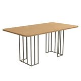 Mesa De Sala Jantar Duina Com Tampo 160cm Niquel Freijó Kappesberg