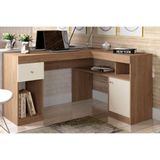 Mesa Computador Nilo Com 1 Porta E 1 Gaveta Lamina Mel Off White Caemmun