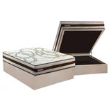 Conjunto Box Baú Casal: Colchão Espuma Paropas D45 Resiste Hotel Douface + Base Crc Suede Clean (138x188)