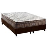 Conjunto Box Queen: Colchão Espuma D28 - Ag65 Anjos Star + Base Crc Suede Brown (158x198)