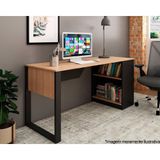 Mesa Computador Me4182 160cm Amêndoa Preto Tecno Mobili