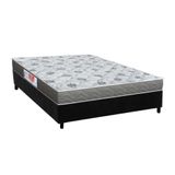 Conjunto Box Casal: Colchão Espuma Orthoflex D45 Comfortpedic + Base Crc Suede Black (138x188)