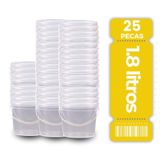 Balde 1.8l Transparente Em Contagem 25 Pçs