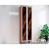 Cristaleira Sala Jantar Requinte Com 2 Portas Com Vidro 71x230cm Nature Areia
