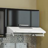Armário Aéreo em Aço Horizontal 1 Porta Basculante IPH-80 Tarsila Itatiaia Preto/Branco