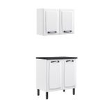 Cozinha Compacta Em Aço 2 Peças 4 Portas New Premium Itatiaia Branco