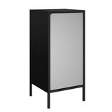 Balcão Alto Multiúso Itatiaia Smart - 1 Porta - Preto c/ Cinza Matte