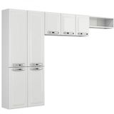 Cozinha Compacta Em Aço 3 Peças 7 Portas Rose Itatiaia Branco Neve