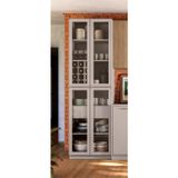Cristaleira 4 Portas Em Vidro 230cm De Altura 100% Mdf Dobradiças Slow Motion Essence Fendi