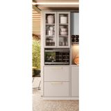Paneleiro Torre Quente 3 Portas 1 Gaveta 230cm De Altura 1 Nicho Para Forno 100% Mdf Essence Fendi