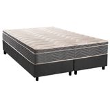 Conjunto Box Queen: Colchão Espuma Paropas D45 Anatômico Confort Mega Firme + Base Crc Suede Gray (158x198)