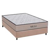 Cama Box Viúva: Colchão Espuma D33 Orthoflex Milão Black + Base Crc Suede Clean (128x188)