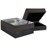 Cama Box Baú Casal: Colchão Molas Superpocket Ensacadas Ortobom Iso - Base Crc Suede Gray (138x188)