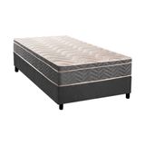 Cama Box Solteiro: Colchão Ortopédico Paropas D45 Anatômico Confort Mega Firme + Base Crc Suede Gray (88x188)