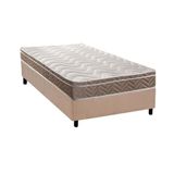 Conjunto Box Solteiro: Colchão Espuma Paropas D33 Anatômico Confort Ultra Firme + Base Crc Suede Clean (88x188)