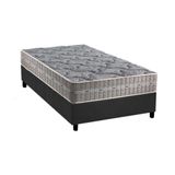 Cama Box Solteiro: Colchão Molas Masterpocket Ensacadas Royal + Base Crc Suede Gray (88x188)
