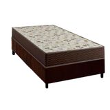 Cama Box Solteiro: Colchão Espuma D33 Ortobom Physical Hiper Resistente 20 + Base Crc Suede Brown (78x188)
