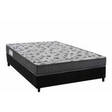 Cama Box Casal: Colchão Ortopédico Ortobom D33 Anatômico Iso 100 Ultra Firme + Base Crc Suede Black (138x188)