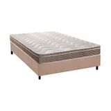 Cama Box Casal: Colchão Ortopédico Paropas D33 Anatômico Confort Ultra Firme + Base Crc Suede Clean (138x188)