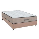 Cama Box Casal: Colchão Espuma D45 Orthoflex Genova + Base Crc Suede Clean (138x188)