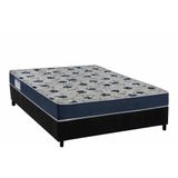 Cama Box Casal: Colchão Ortopédico Ortobom D28 Anatômico Iso 60 + Base Crc Suede Black (138x188)
