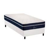 Cama Box Solteiro: Colchão Molas Masterpocket Ensacadas Polar Garnet + Base Crc Courano White (88x188)