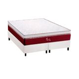Cama Box Queen: Colchão Molas Masterpocket Ensacadas Polar Rubi + Base Crc Courano White (158x198)
