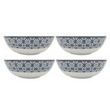 Kit 4 Bowl Tigela Cumbuca 19cm Melamina Salada Azulejo Salik