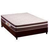 Cama Box Casal: Colchão Ortopédico Polar D28 Orthoface Vip Brown + Base Crc Suede Brown (138x188)