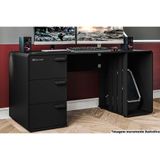 Mesa Computador Casal Xt Racer Home Xtmp110 Preto Adesivo Prata Politorno