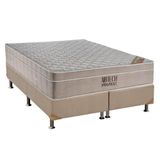 Cama Box Queen: Colchão Molas Superpocket Ensacadas Ortobom Fort Airtech + Base Crc Suede White (158x198)