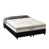 Cama Box Queen: Colchão Molas Masterpocket Ensacadas Paropas Coliseu + Base Crc Suede Black (158x198)