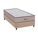 Cama Box Solteiro: Colchão Espuma D33 Orthoflex Milão Black + Base Crc Suede Clean (78x188)