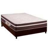 Cama Box Casal: Colchão Ortopédico Polar D28 Orthoface Vip Brown + Base Crc Suede Brown (138x188)
