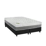Cama Box Queen: Colchão Molas Masterpocket Ensacadas Luckspuma Aspen + Base Crc Suede Gray (158x198)