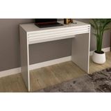 Mesa Computador Escrivaninha Com 1 Gaveta Ripada Me4173 Branco Tecno Mobili