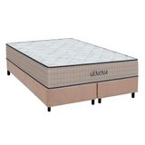 Cama Box King: Colchão Espuma D45 Orthoflex Genova + Base Crc Suede Clean (193x203)