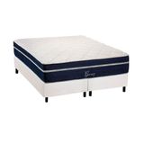 Cama Box Queen: Colchão Molas Masterpocket Ensacadas Polar Garnet + Base Crc Courano White (158x198)