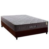 Cama Box Casal: Colchão Molas Masterpocket Ensacadas New King Brown + Base Crc Suede Brown (138x188)