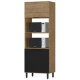 Torre Quente Mdf 3 Portas 80 Cm Tosc Tt001 Freijo Nero Mxm
