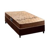 Conjunto Box Solteiro: Colchão Espuma D28 Confort + Base Crc Suede Brown (78x188)