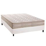 Cama Box Casal: Colchão Ortopédico Paropas D28 - Master Ag80 Clean Double Face 17 + Base Crc Courano White (138x188)
