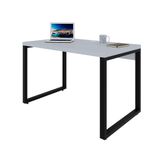 Mesa De Escritório Retangular Miguel Branca E Preta 120 Cm