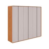 Guarda-roupa Casal Loop 100% Mdf 6 Pt 6 Gv Amêndoa E Off White