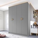 Guarda-roupa Solteiro 100% Mdf Bp 4 Portas 2 Gavetas Asti Urbi