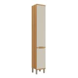 Paneleiro Simples Com 2 Portas 100% Mdf Noruega Espresso Móveis Amêndoa/off White