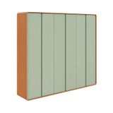Guarda-roupa Casal Loop 100% Mdf 6 Pt 6 Gv Amêndoa E Sálvia
